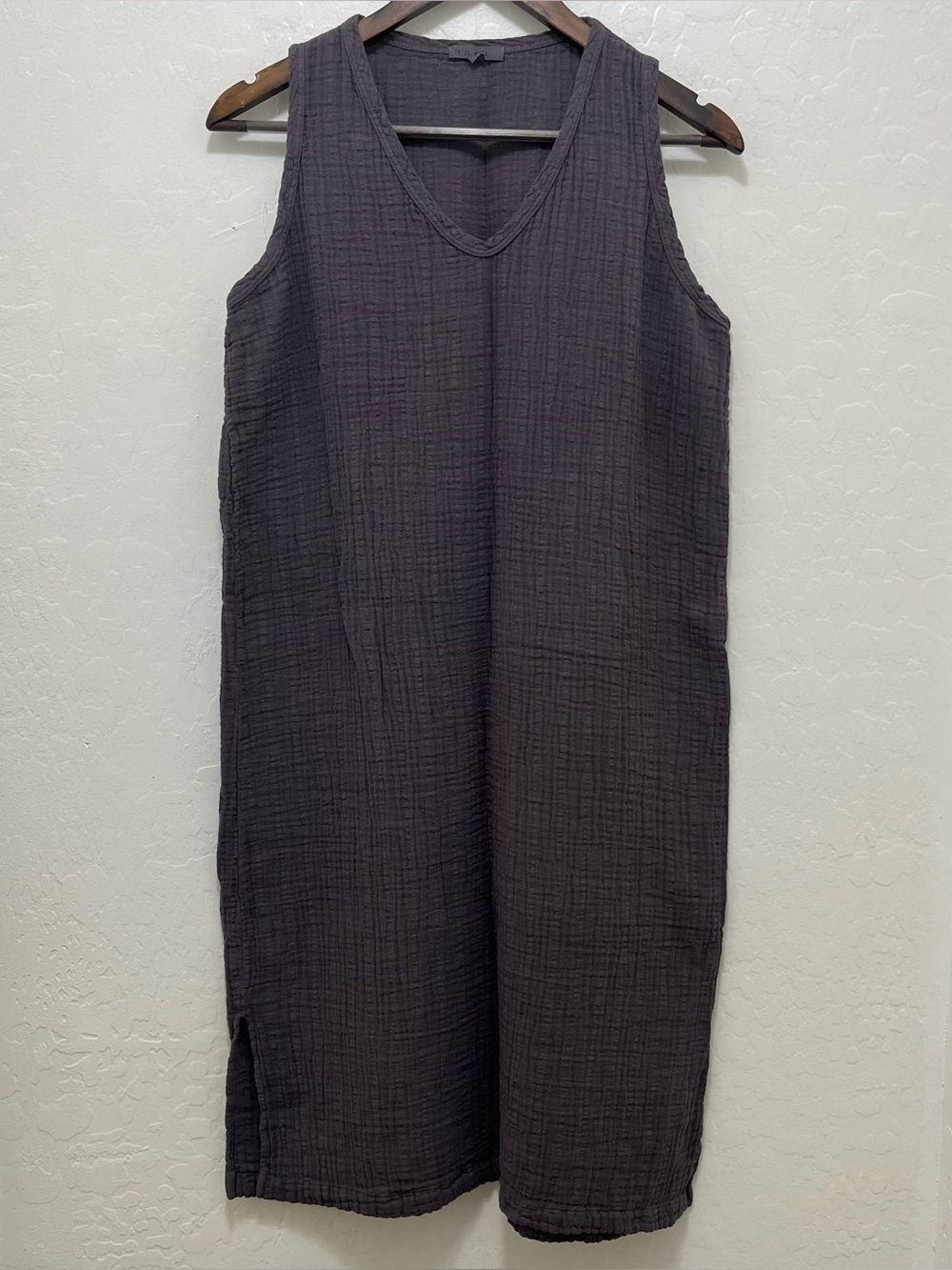 It Is Well L.A. Cotton Guaze V-Neck Sleeveless Midi Dress Size S